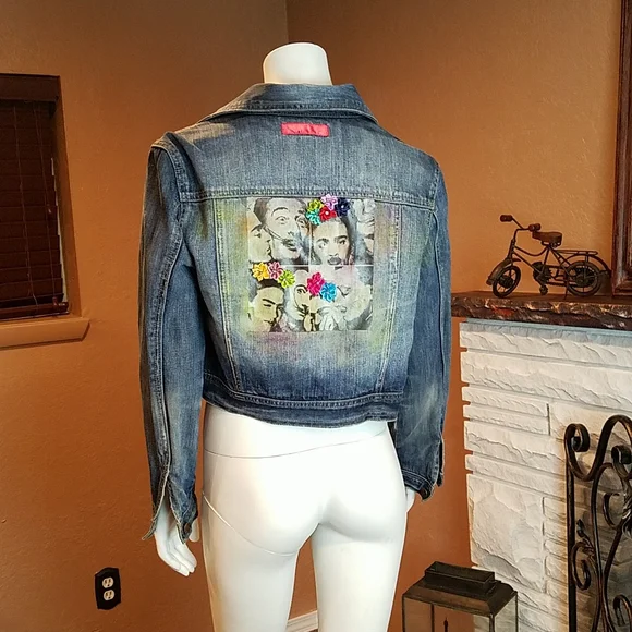 Refashioned jean jacket - Picture 4 of 5